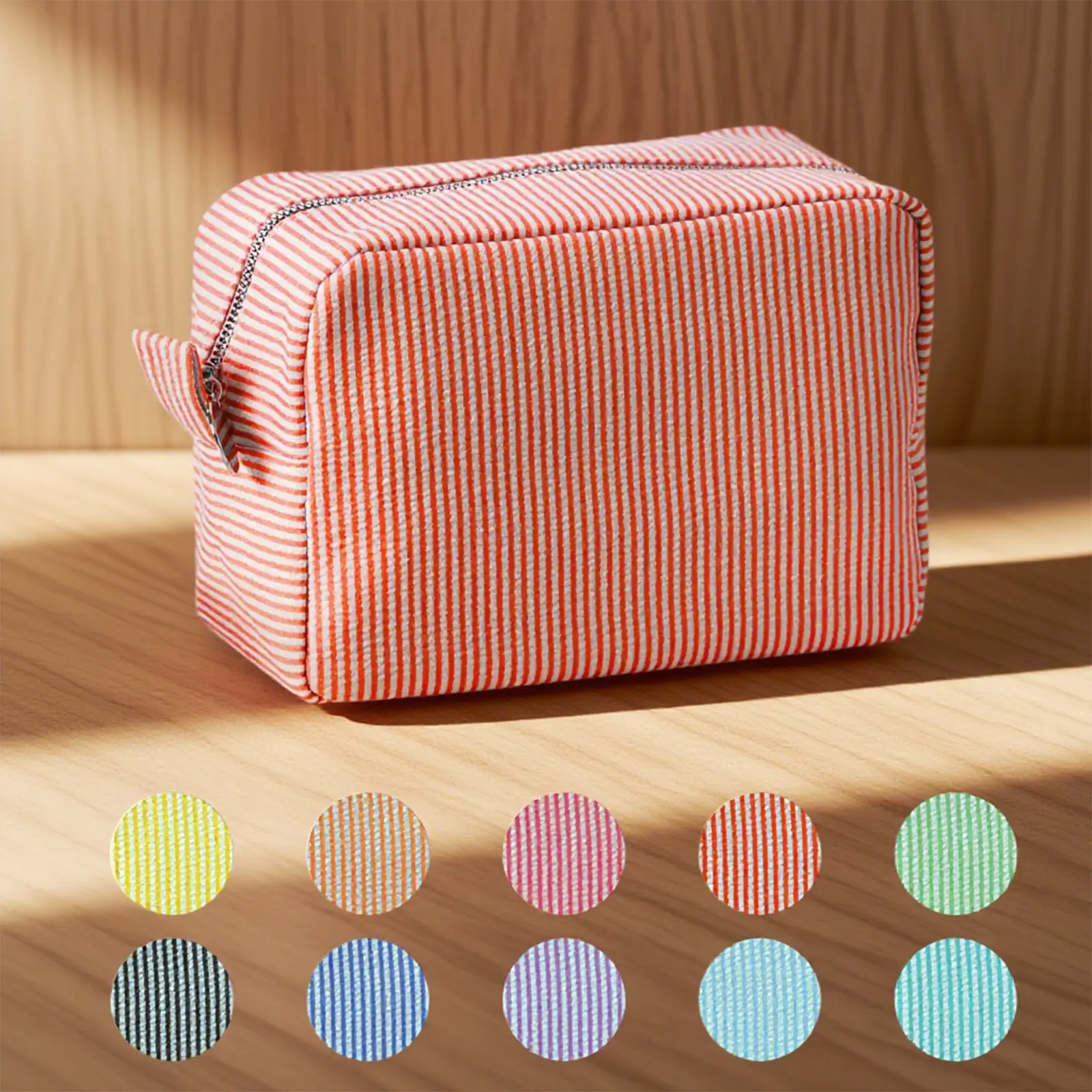 Personalized Embroidery Small Toiletry Bag Makeup Bag Bridesmaid Gift Travel Essential Anniversary Birthday Gift Zipper Multi-Function 18.5x7.5x10cm Ultra-Lightweight Polyester Customizable Text Compact Size Versatile Design Plaid Pattern