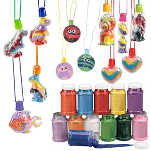 Sand Art Bottle Necklace Assortment Kit - 72 Pc. for Colorful Fun