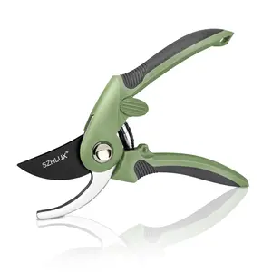 SZHLUX Pruning Shears, Sharp Precision Hand Pruner SK5 Carbon Steel Blades for Garden, Pruning Scissors, 5/8’’ Plant Clippers, Bypass Pruner