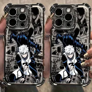 Anime Football Boy Blue Lock Phone Case for iPhone 17 Air 16 15 14 13 12 11 Pro Max X XR XS Max 8 7 plus Plating Shockproof Transparent Soft Back Cellphone Smartphone phone cases