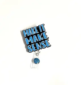 Make It Make Sense Badge Reel, 2”, Retractable Swivel Alligator Clip, RN, LPN, NP, Dental, Vet Tech, Teacher, lab Tech