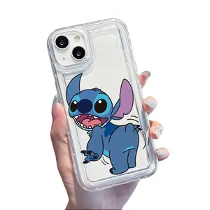 Disney Stitch Farting Character Mobile Phone Case with Shock-Absorbing Air Cushion for Enhanced Protection Fun & Protective for Disney Fans