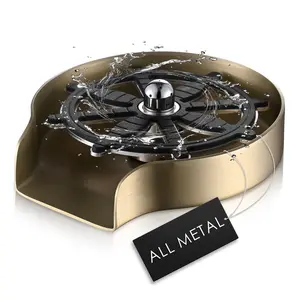 VANBUS Stainless Steel Cup Washer for Sink, Upgraded 360 Degree Rotating Glass Rinser, Kitchen Sink Attachment for Bottles Thermoses Baby Cups