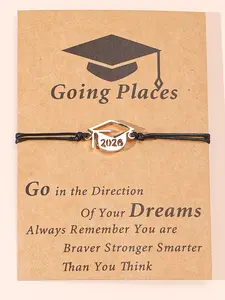 2026 Graduation Stainless Steel Doctor Hat Charm Adjustable Bracelet for Women, 2026 Class Memorial Gift Wristband, Elegant and Durable Accessory