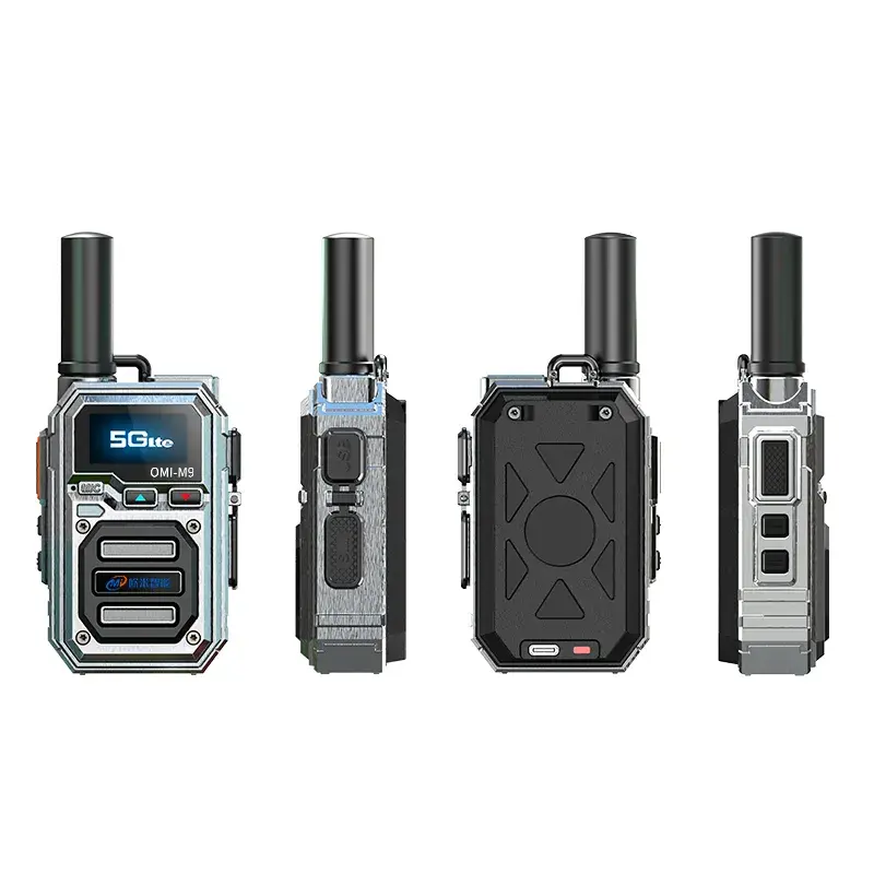 2 Pack M9 Global Walkie Talkie with SIM Card Unlimited Range 6800mAh  Battery AES256 Encryption Zinc Alloy IP54 Noise Reduction
