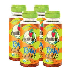 Chantico Organic Raw Agave Sweetener (4 pack, 11.75oz of each) Non GMO, Gluten Free & Vegan, Low Glycemic Index, Diabetes friendly, Perfect for use in baking, smoothies, coffee, tea, yogurt, honey substitute