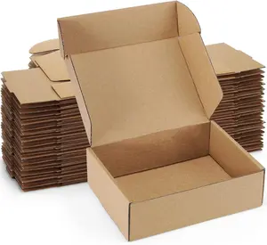 Shipping Boxes 7X5X2 Inches Brown Small Mailing Boxes 25 Pack Cardboard Corrugated Box Mailers Poever