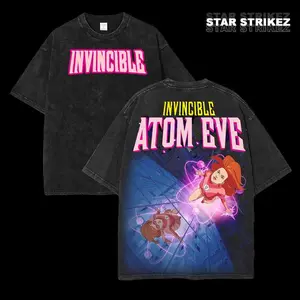 Invincible War Atom Eve 2 Sides Tshirt, Comics Sweatshirt,Entertainment Earth, T-Shirt, TV Show Comics Shirt Menswear Top Streetwear Tropical invincible  shirt shirt invincible ss3