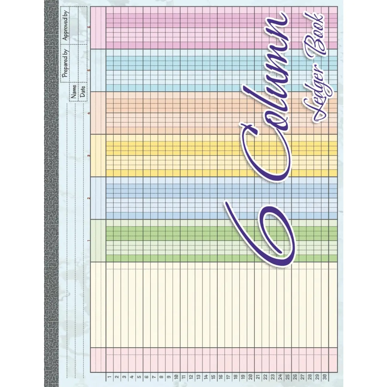 6 Column Ledger Book: Colorful Accounting Ledger Book for Bookkeeping, Budgeting, Income & Expense Tracking | Analysis Pad 6 Columns