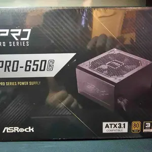 ASRock PRO Series PRO-650B 650 W ATX 3.1 Compatible 80 PLUS BRONZE Certified Power Supply