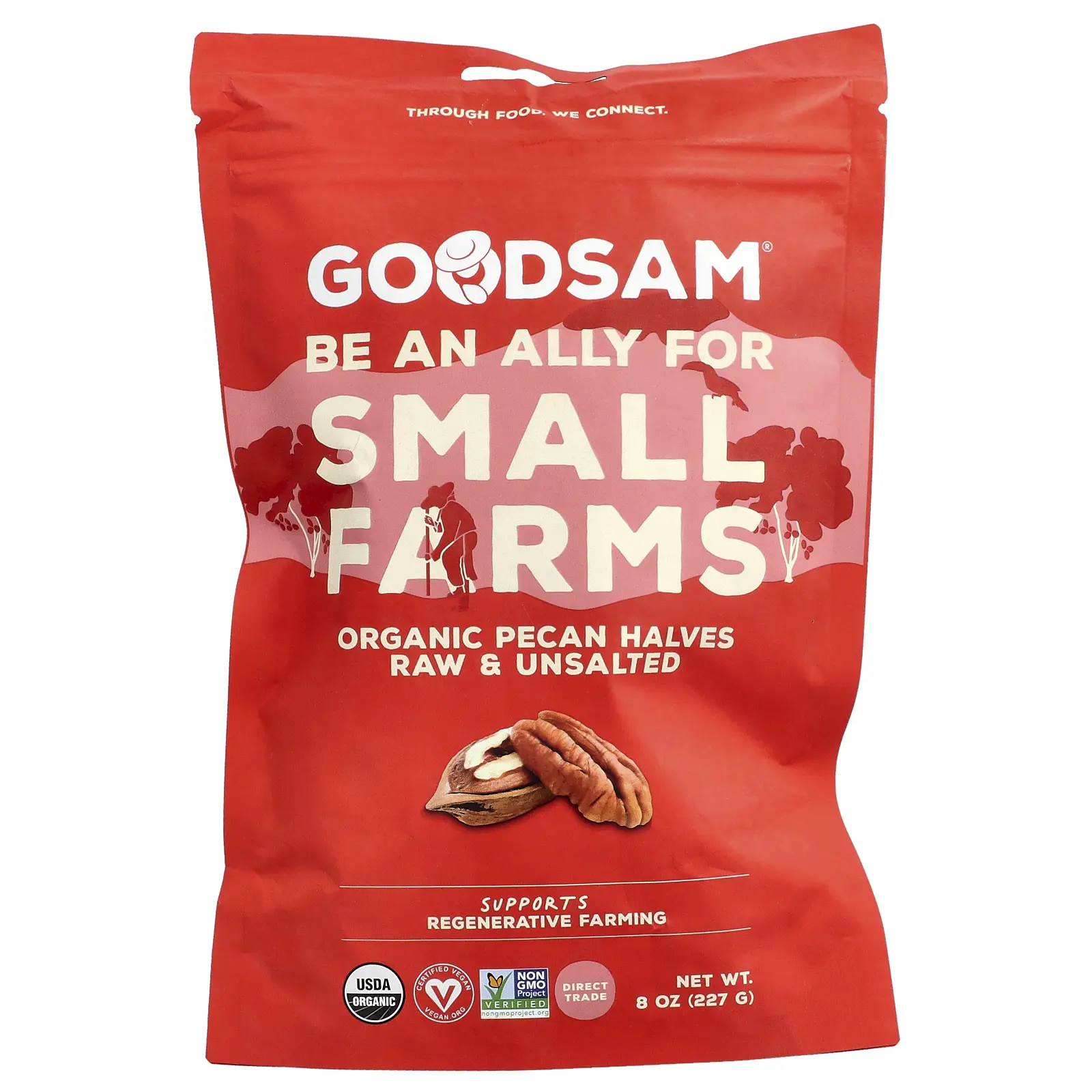 GoodSam Organic Pecan Halves, Raw & Unsalted, 8 oz (227 g)