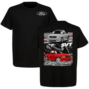Ford SVT Lightning Graphic T-Shirt Short Sleeve Premium Cotton Tee for Truck Fans All Seasons Car Enthusiast Made in USA