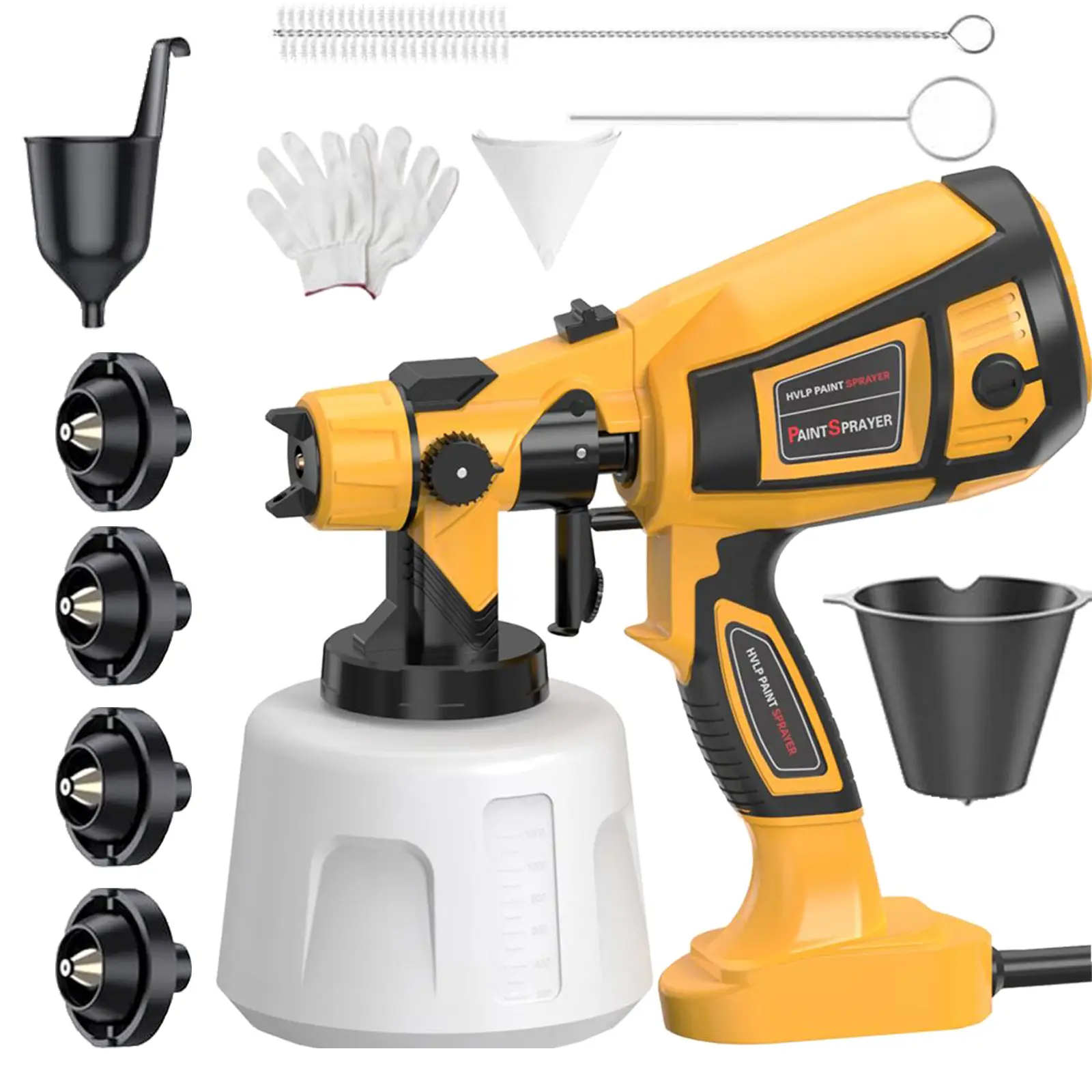 Paint Sprayer 1000W High Power Electric Spray Paint 1400ml High Paint Sprayer for Capacity Container Easy to Clean for Furniture Garder Chairs Fence W