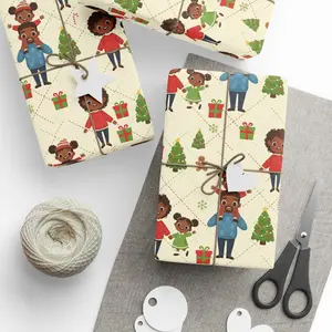 Whimsical Wrapping Paper for Holidays, Gift Wrap, Christmas, Birthday, Party Supplies, Eco-Friendly Gift Wrap