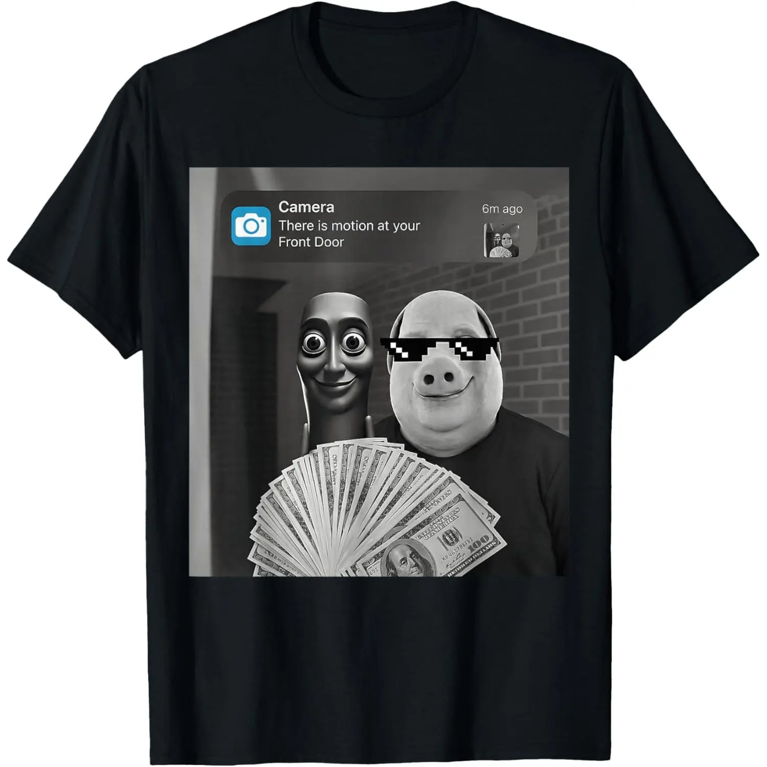 100% Cotton Tung Tung Tung Sahur John Pork Meme Brainrot Gifts for T-Shirt