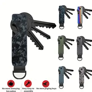 Key Organizer Compact Holder Metal Key Chain Minimalist key case holder for keychain Secures 2-6 Keys