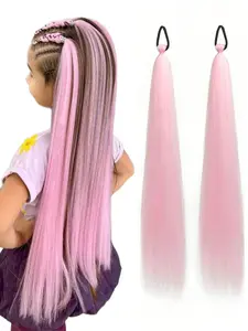 Long Ponytail Extension, Synthetic Hair Extensions for Women, Striking Natural Fluffy Hair Piece for Daily & Party Hairstyle Decoration, DIY Extension