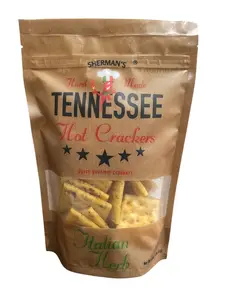 New! Sherman Tennessee Hot Crackers Italian Herb Flavor 3 Pack (6oz each) - Crispy, Spicy Snack Crackers. Perfect for Charcuterie, Appetizers or Snacking right out of the bag