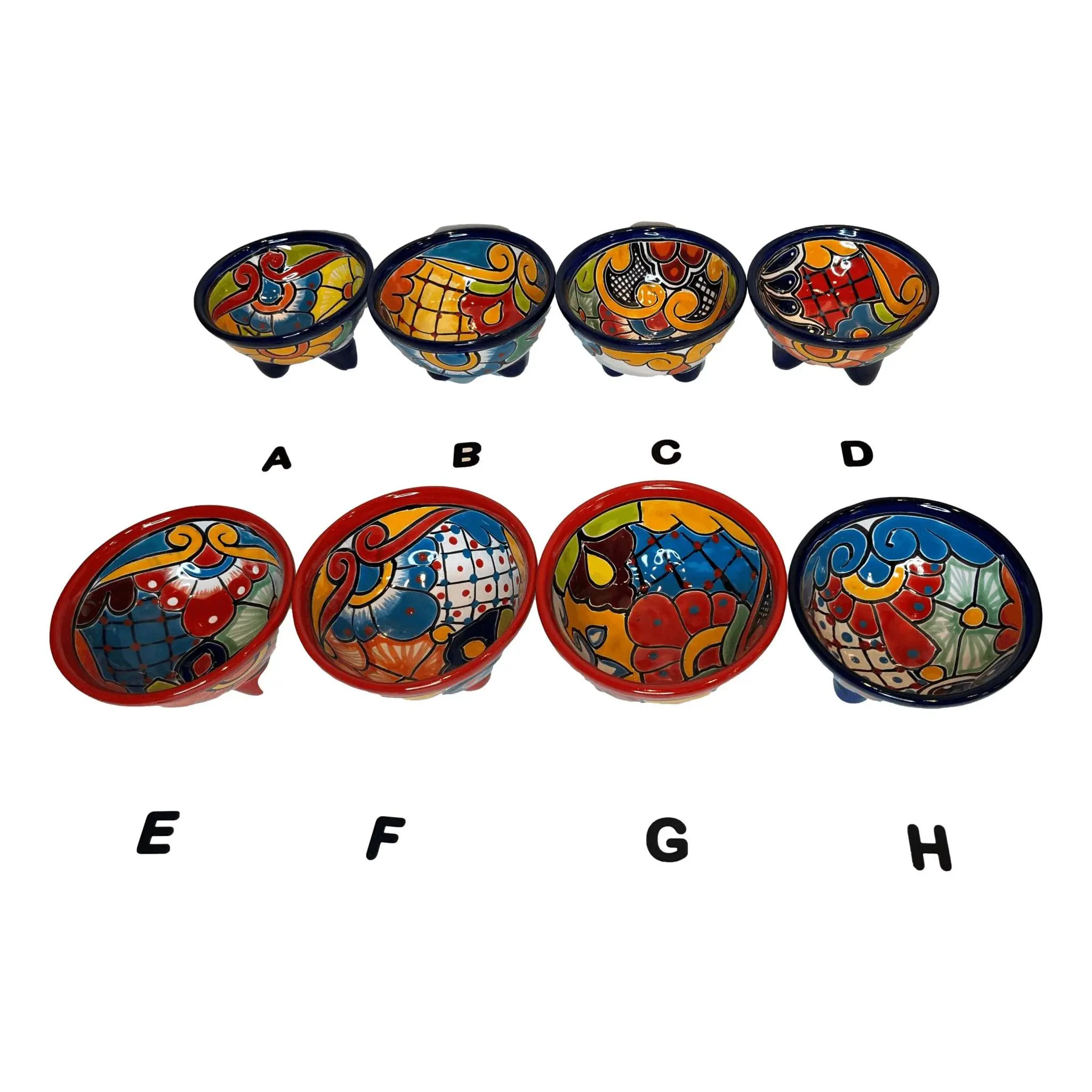 Salsa Bowl Molcajete Talavera Footed With Matching Spoon Handcrafted