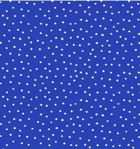 Dinky Dots Blue with White Dots Cotton Fabric by Loralie Designs