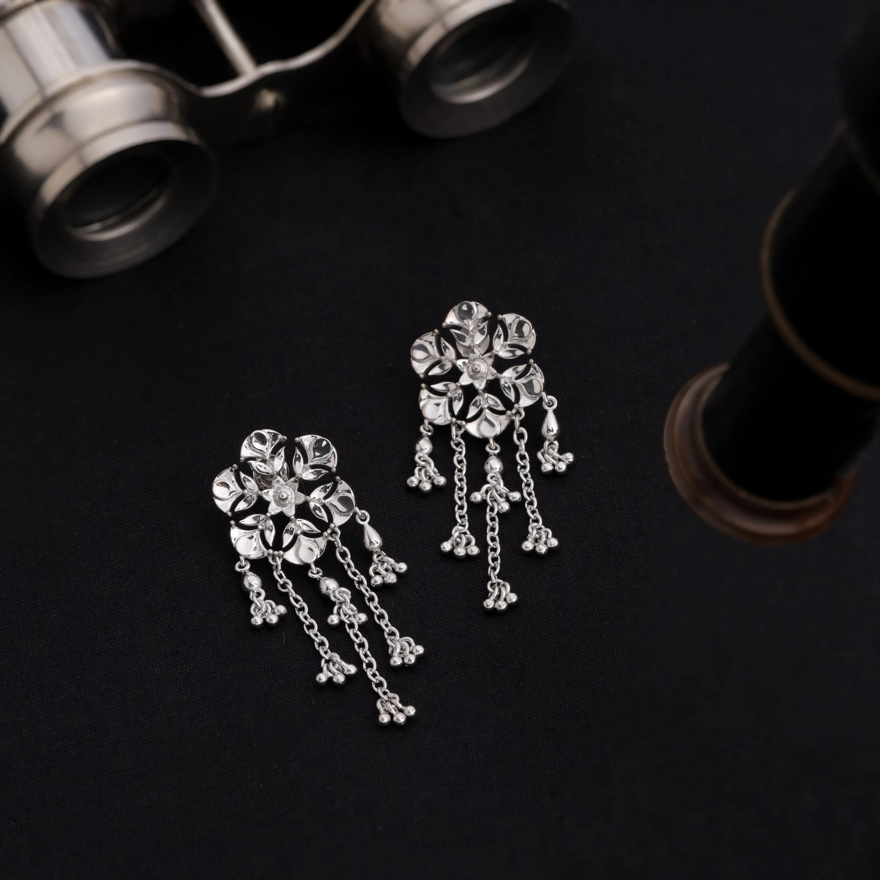 Divine Diya Chandelier Earrings