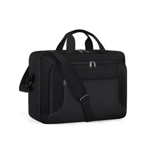 Solid Color Laptop Bag, Large Waterproof Laptop Case, Business Office Work Computer Bag, Adjustable Shoulder Bag