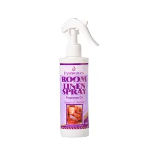 Freshwaves Egyptian Amber Room & Linen Spray - Dual-Purpose Fragrance Oil for Curtains Upholstery - Rich Amber Warmth & Crisp Linen Freshness