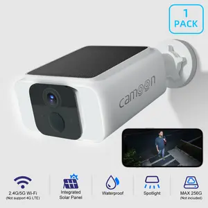 5.0Ghz WiFi Home SecurityCameras Continuous Solar Power -Security Cameras Wireless foroutdoor, SD/Cloud Storage(optional), Waterproof, 2K ColorNight Vision, Works withAlexa/Google Home, camara deseguridad continuous solar power
