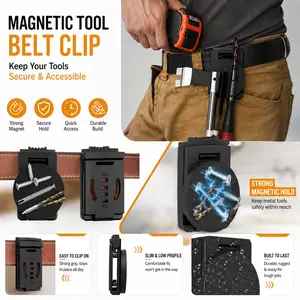 Rubber-Coated Magnetic Tool Clip, Hands-Free Work Organizer for Home Supplies Work Accessories