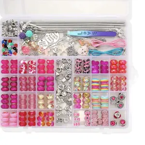 305PCS DIY Bracelet Making Kit with Colorful Large Whole Beads for Creative Jewelry Crafting Projects