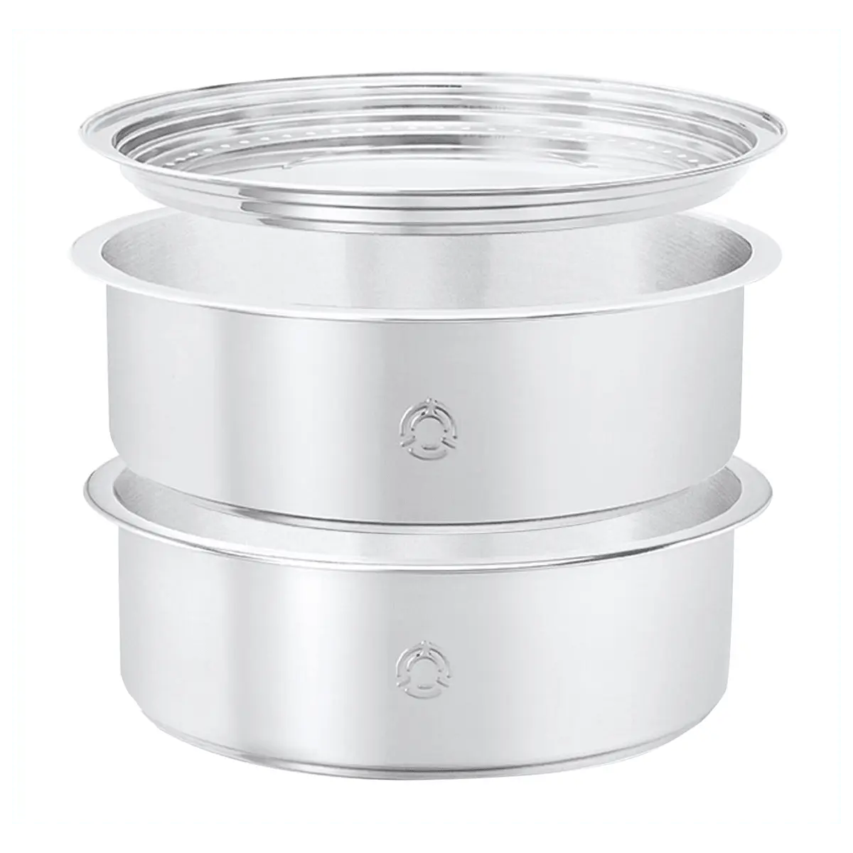 TATUNG Stainless Steel Steamer Basket Set 3-Piece TAC-S03 for 6-Cup Rice Cooker, Stackable & Individual Use