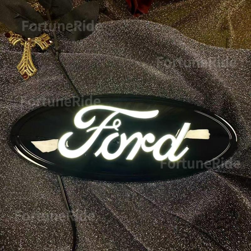 For Ford Emblem, Dynamic & Static LED Emblem Light, Fits23*9cm/9.06*3.54in, Front Grille Dynamic Emblem for F150F250, Truck Accessory, Enhances Luxury car stickers boujeecar accessories
