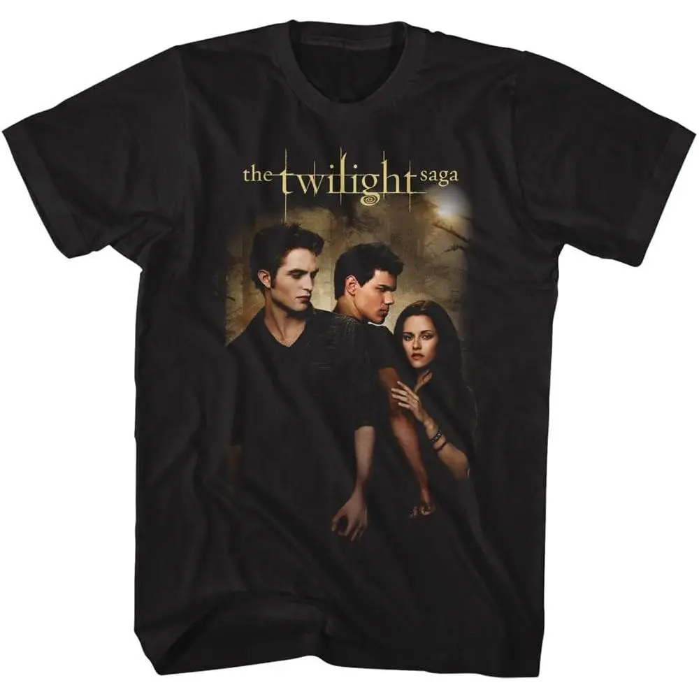 The Twilight Saga New Moon Movie Graphic T-Shirt - Vintage Edward Bella Jacob Vampire Tee