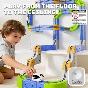 Magnetic Building Block Race Track Toy, Flexible Track Game Set, Stem Early Learning, Safe Fun Educational Toy for Kids Aged 3-6