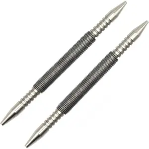 2-Piece Dual Head Combo Nail Setter, Double Ended 3/32″& 1/8″Spring Nail Set, 3500 PSI Striking Force Hammerless Nail Set Punch Nail Pullers
