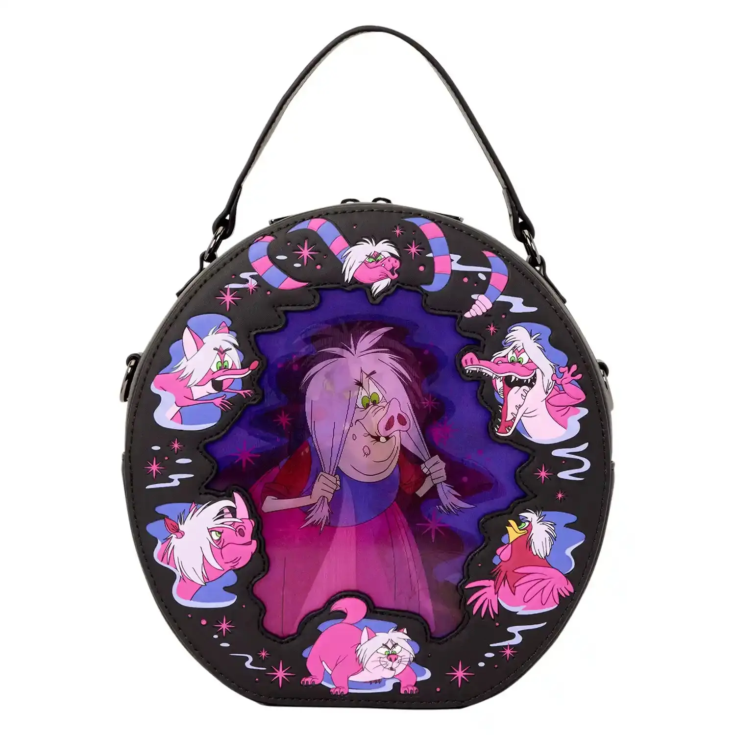 Loungefly Disney The Sword in the Stone Madam Mim Lenticular Crossbody Bag