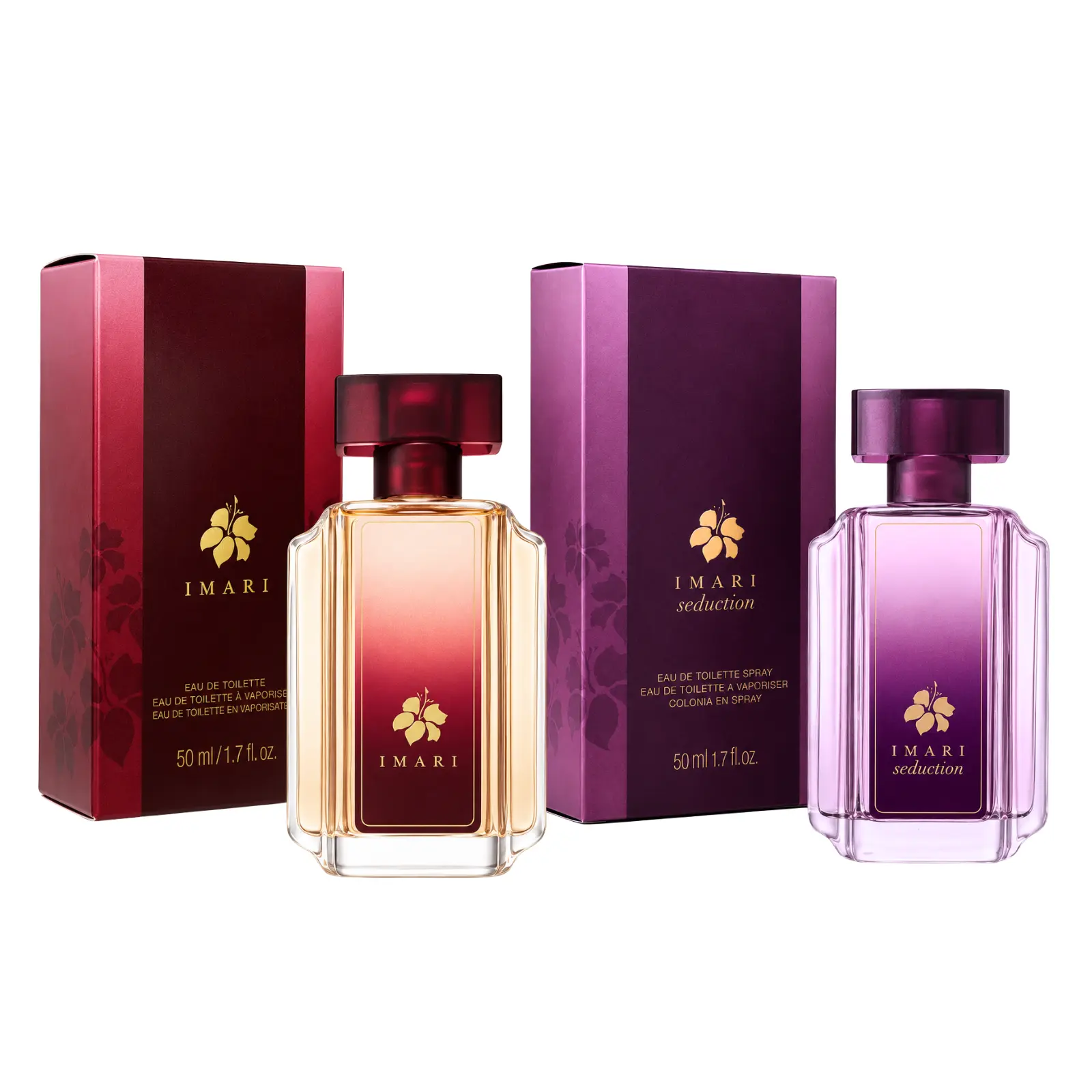 Imari Original & Seduction Eau de Toilette Spray for Women 1.7 oz Pack of 2 | Amber Floral Gift Set