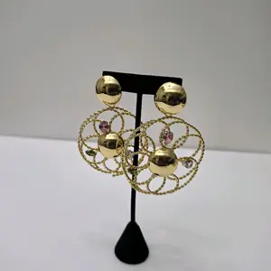 #327. 18K Gold Plated Bold Drop Earring  Unique  High quality  Water Resistant  Hypoallergenic  Nickel Free Every day,  Party .