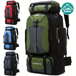 Large Capacity Travel Outdoor Backpack Nylon for Men Women Sports Hiking Camping Mountaineering External Frame Backpack