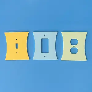 Mid Century Curved Light Switch Cover 3D Printed PLA Eco Friendly Multiple Configurations & Color Options for Home Decor