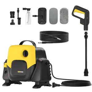 Handheld High Power Electric Pressure Washer, 2400 PSI Max Power, 5-in-1 Nozzle & Foam Cannon Pressure Washer Accessories for Vehicle, Fence Deep Cleaning, Handheld Power Washer