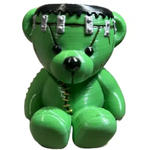 Hand painted  franky the Frankenstein bear Decor Spooky Decoration Gift
