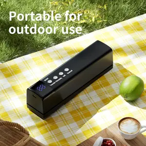 Portable Handheld Electric Vacuum Sealer, Compact Food Preserver for Vegetables, Meat, Fruits, Dry Wet Powders, Includes 5 Bags