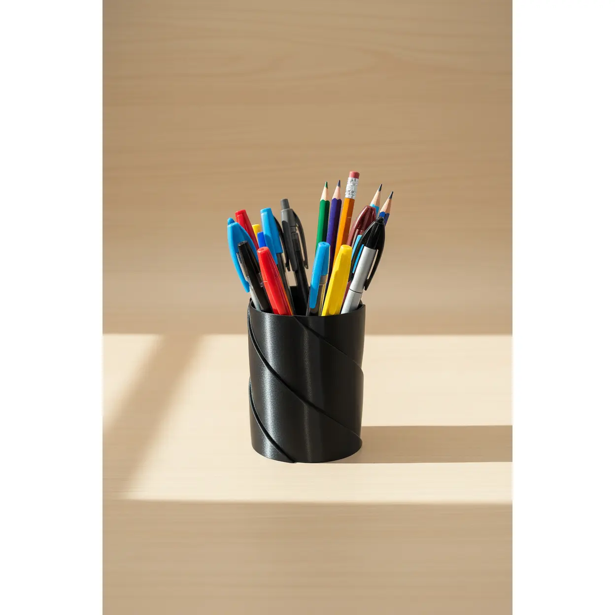Drill Pattern Pencil Pot