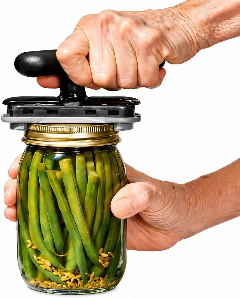 Jar Opener, Jar Opener for Seniors, Adjustable Lid Opener, Bottle Opener for Arthritic Hands, Multifunctional Bottle & Lid Opener Kitchen Accessories