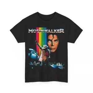 Michael Jackson Moonwalker Movie T Shirt Unisex Heavy Cotton Tee