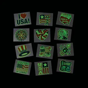 Bulk 72 Pc. Glow-in-the-Dark Patriotic Temporary Tattoos