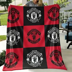 Soft Warm Blanket with Football Pattern, Cozy Throw for Air-Conditioned Rooms, Ideal for Home Office Naps, 1 Piece, Plaid Pattern Blanket