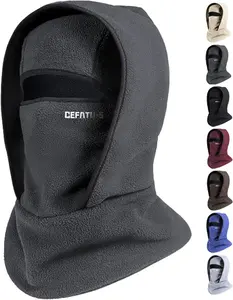 Outdoor Winter Warm Hat Neckband Integrated Cycling Ski Mask for Men Women Fleece Face Head Neck Cover Windproof