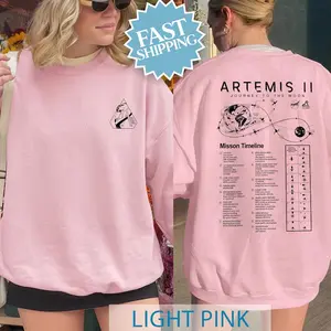 Artemis II Moon Mission Sweatshirt, NASA Space Program Fan Tee, Astronomy Gift, Rocket Launch Shirt, Space Exploration Top, Unisex Graphic Tee